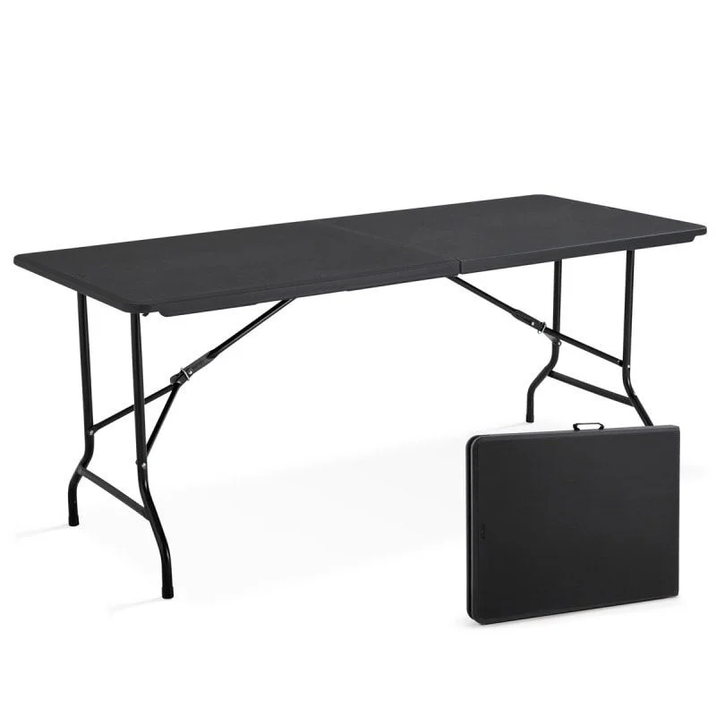 Mobilier Table Pliante Noire 180cm 8 places
